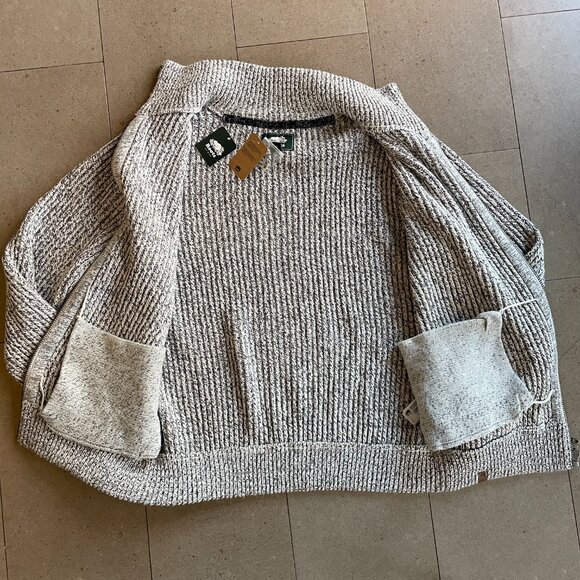 NWT Men's Roots Snowy Fox Zip Cardigan Sweater Jacket-Size Small - Picture 4 of 16